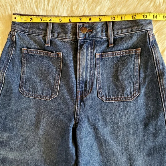 Veronica Beard Wide Leg Patch Pocket Jeans Size 26 - Picture 10 of 15